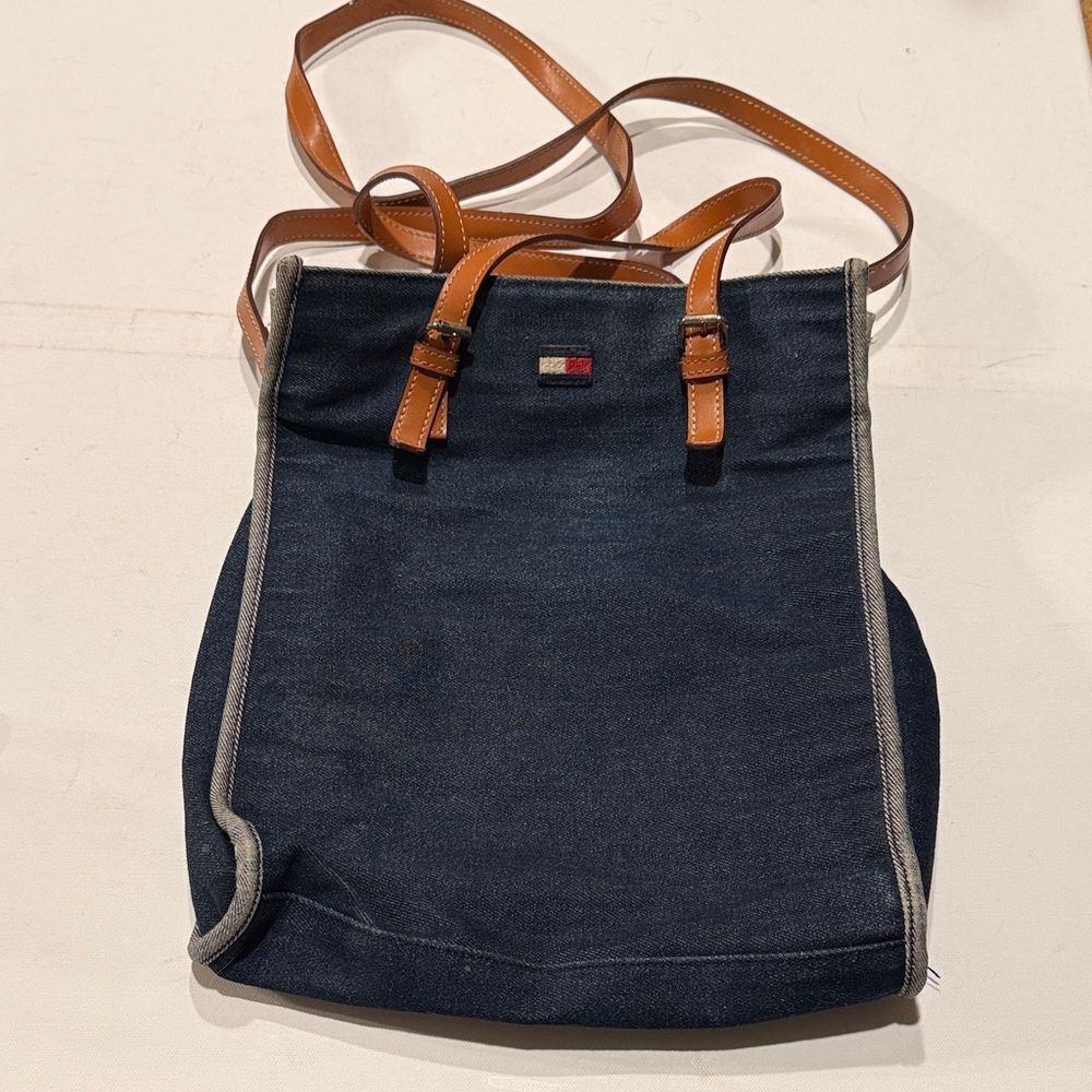 Tommy Hilfiger Denim and Brown Messenger Bag